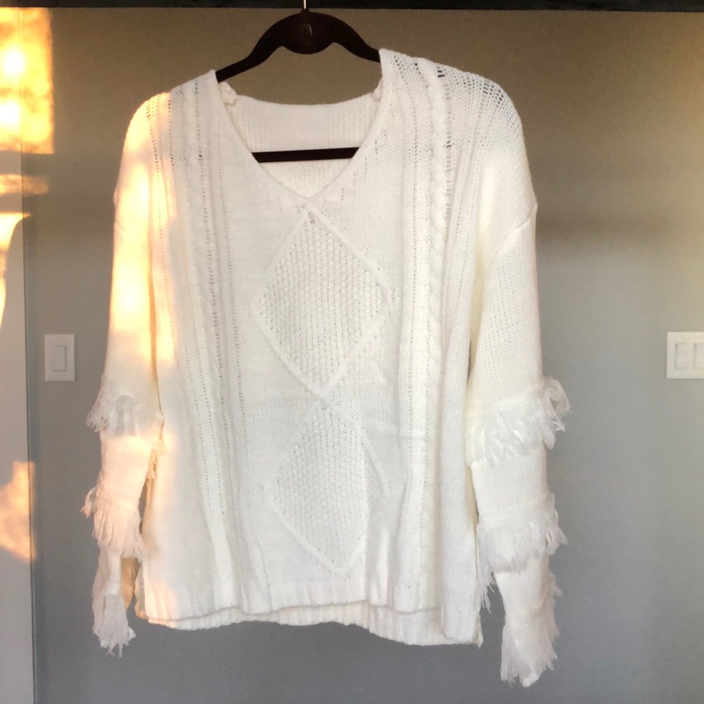 Chunky fringe sweater, never worn!